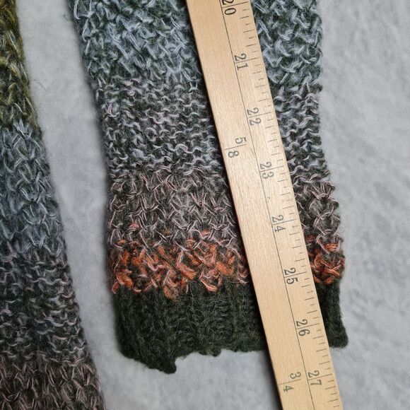 Anthropologie Duster Cardigan Womens OS Gray Striped Open Knit Lightweight - Picture 12 of 16